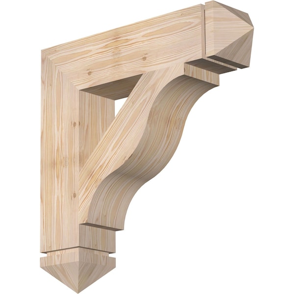 Ekena Millwork Funston Arts & Crafts Smooth Bracket, Douglas Fir, 5 1/2"W x 26"D x 26"H BKT06X26X26FST03SDF - main